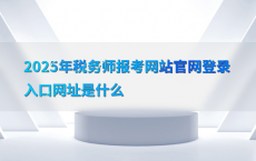 2025年税务师报考网站官网登录入口网址是什么