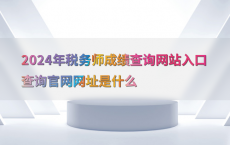 2024年税务师成绩查询网站入口查询官网网址是什么